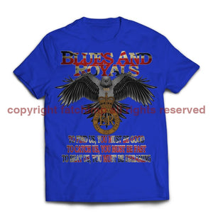Blues and Royals Eagle Printed T-Shirt