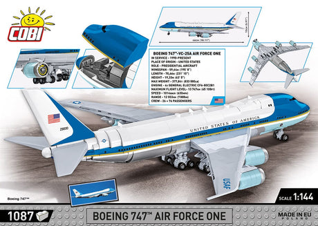 Boeing 747 Air Force One brick plane model - COBI 26610 - 1050 bricks