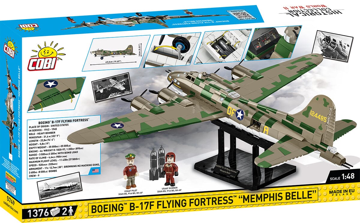 Boeing B17 "Flying Fortress" "Memphis Belle" brick plane model 