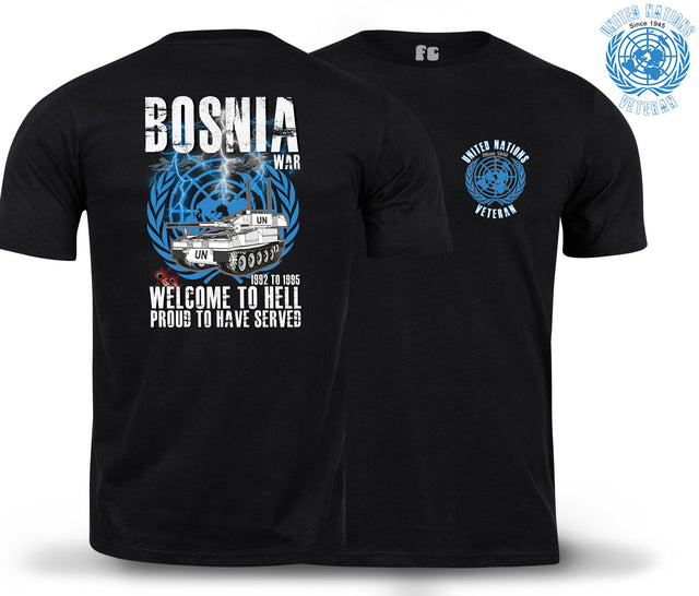 Bosnia War Welcome To Hell Double Print T-Shirt