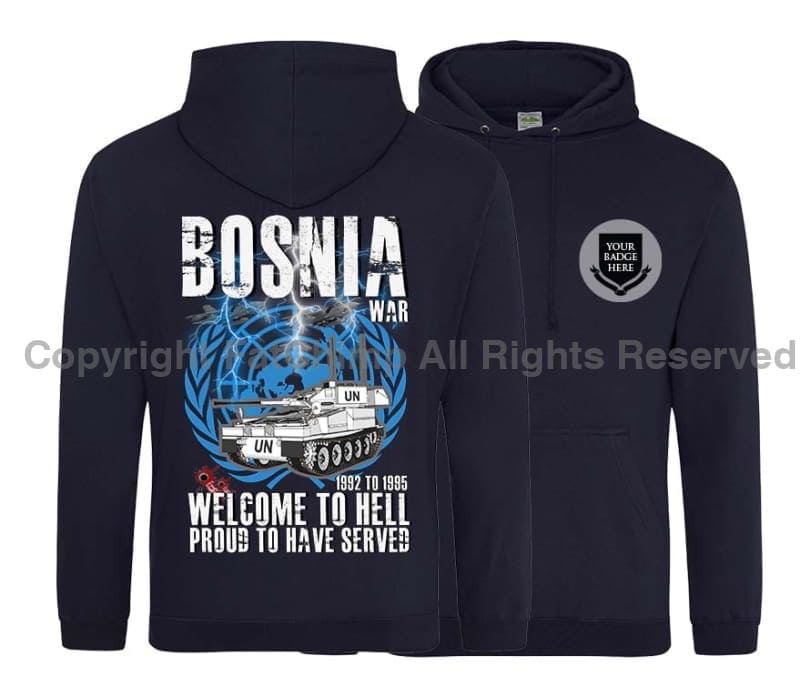 Bosnia Welcome To Hell CVRT Double Side Printed Hoodie