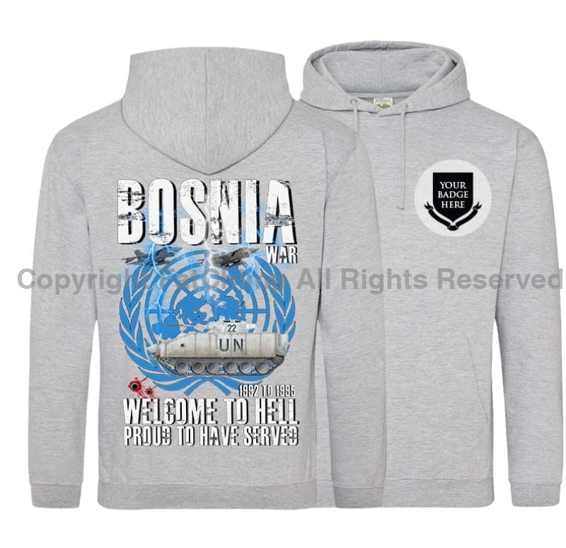 Bosnia Welcome To Hell Warrior Double Side Printed Hoodie