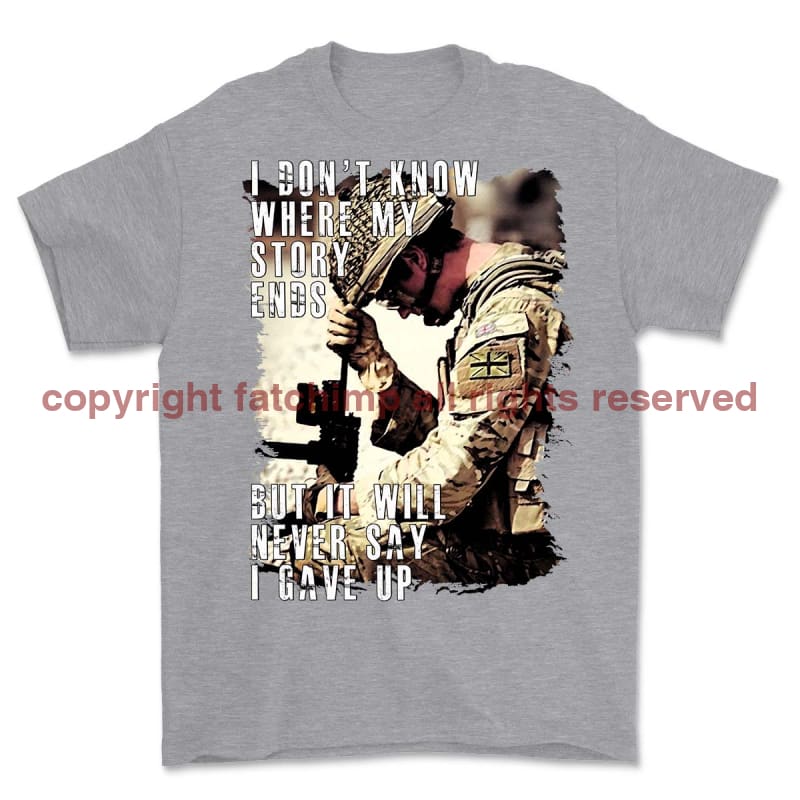 British Armed Forces Never Give Up Printed T-Shirt