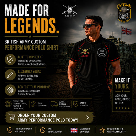 British Army Units Regimental Polo Shirt Multi Logo Options
