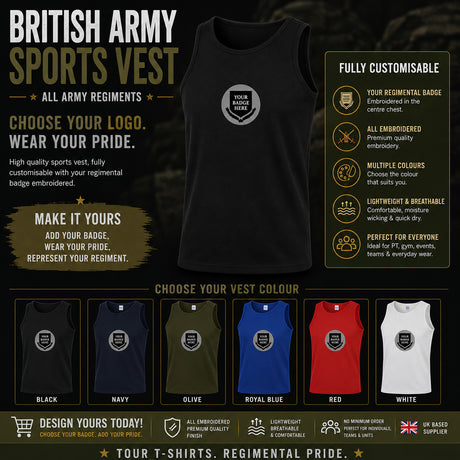 British Army Units Sports Vest