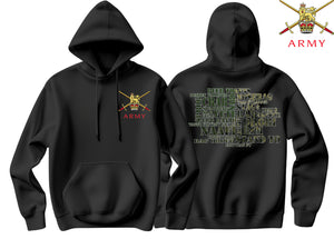 British Army Slang Mash Up Double Side Printed Hoodie