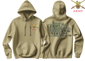 British Army Slang Mash Up Double Side Printed Hoodie