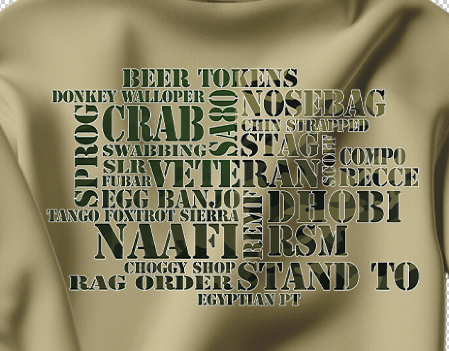 British Army Slang Mash Up Double Side Printed Hoodie