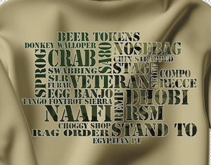 British Army Slang Mash Up Double Side Printed Hoodie