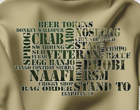 British Army Slang Mash Up Double Side Printed Hoodie