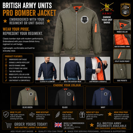 British Army Units Pro Bomber Jacket