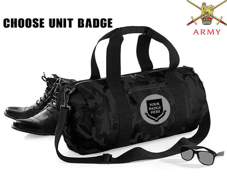 British Army Units Camo Barrel Bag