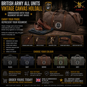 British Army Regiments Vintage Canvas Holdall