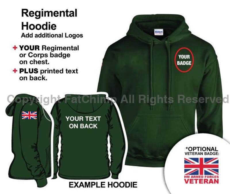 British Army Units Regimental Hoodie