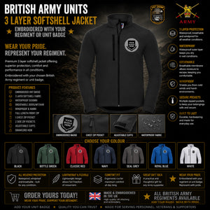 British Army Regiments Units Embroidered Softshell Jacket