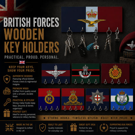 british forces wooden key holders