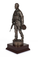 British Soldier With SA80 Cold Cast Bronze Statue