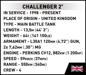 Challenger 2 brick tank model