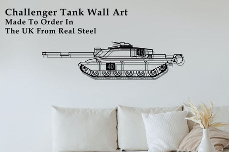 Challenger Tank Metal Wall Art