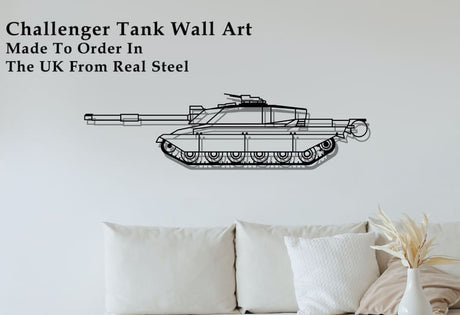 Challenger Tank Metal Wall Art