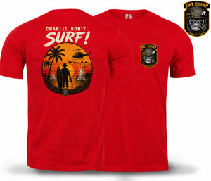 Charlie Don't Surf Retro Military Double Print T-Shirt