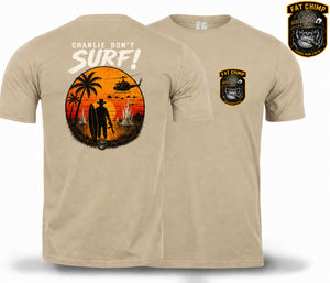 Charlie Don't Surf Retro Military Double Print T-Shirt