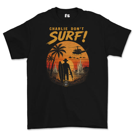 Charlie Don't Surf Vietnam era retro Printed T-Shirt