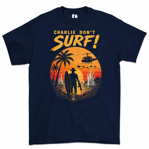 Charlie Don't Surf Vietnam era retro Printed T-Shirt
