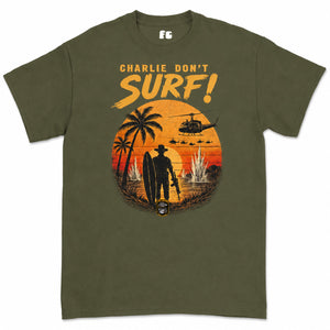 Charlie Don't Surf Vietnam era retro Printed T-Shirt