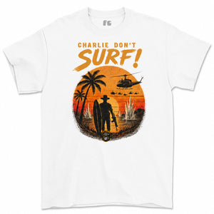 Charlie Don't Surf Vietnam era retro Printed T-Shirt