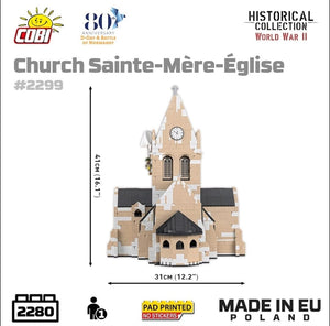 Church Sainte-Mere-Eglise brick model 