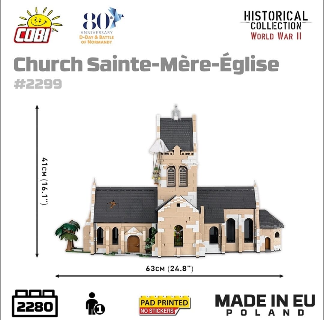 Church Sainte-Mere-Eglise brick model 