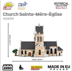 Church Sainte-Mere-Eglise brick model 