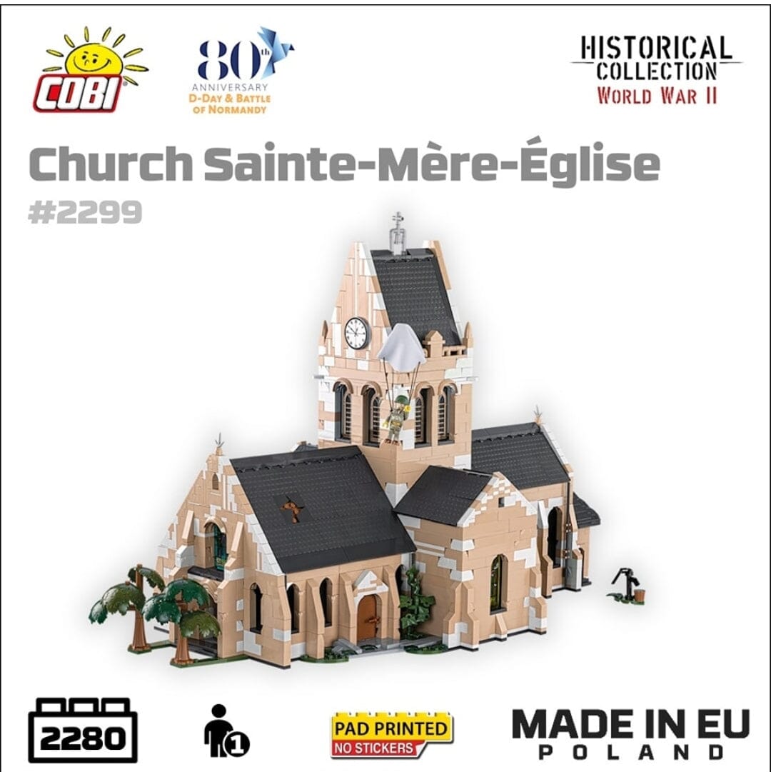 Church Sainte-Mere-Eglise brick model 