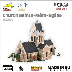 Church Sainte-Mere-Eglise brick model 
