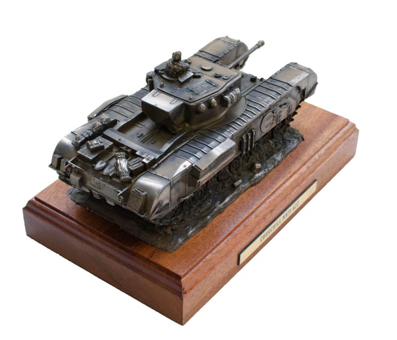 Military Statue - Churchill Tank Cold Cast Bronze Military Statue
