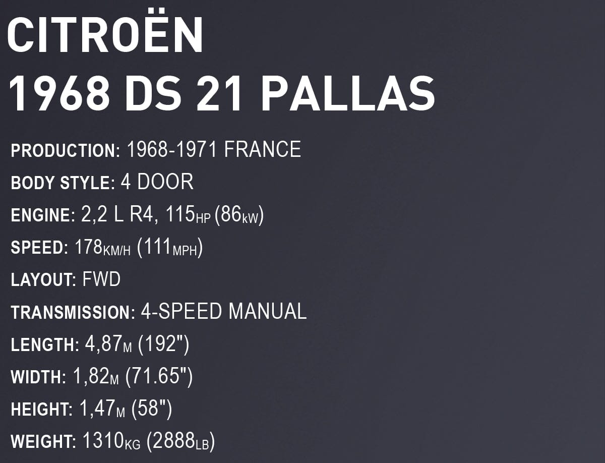 Citroen DS.21 Pallas 1968 brick car model