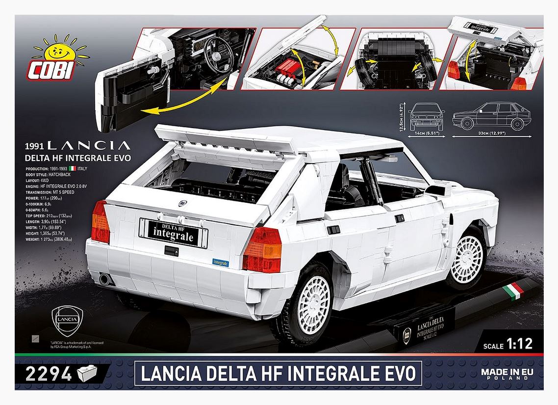COBI Executive Edition Lancia Delta HF Intg. Evo brick car model - COBI 24356 - 2294 bricks