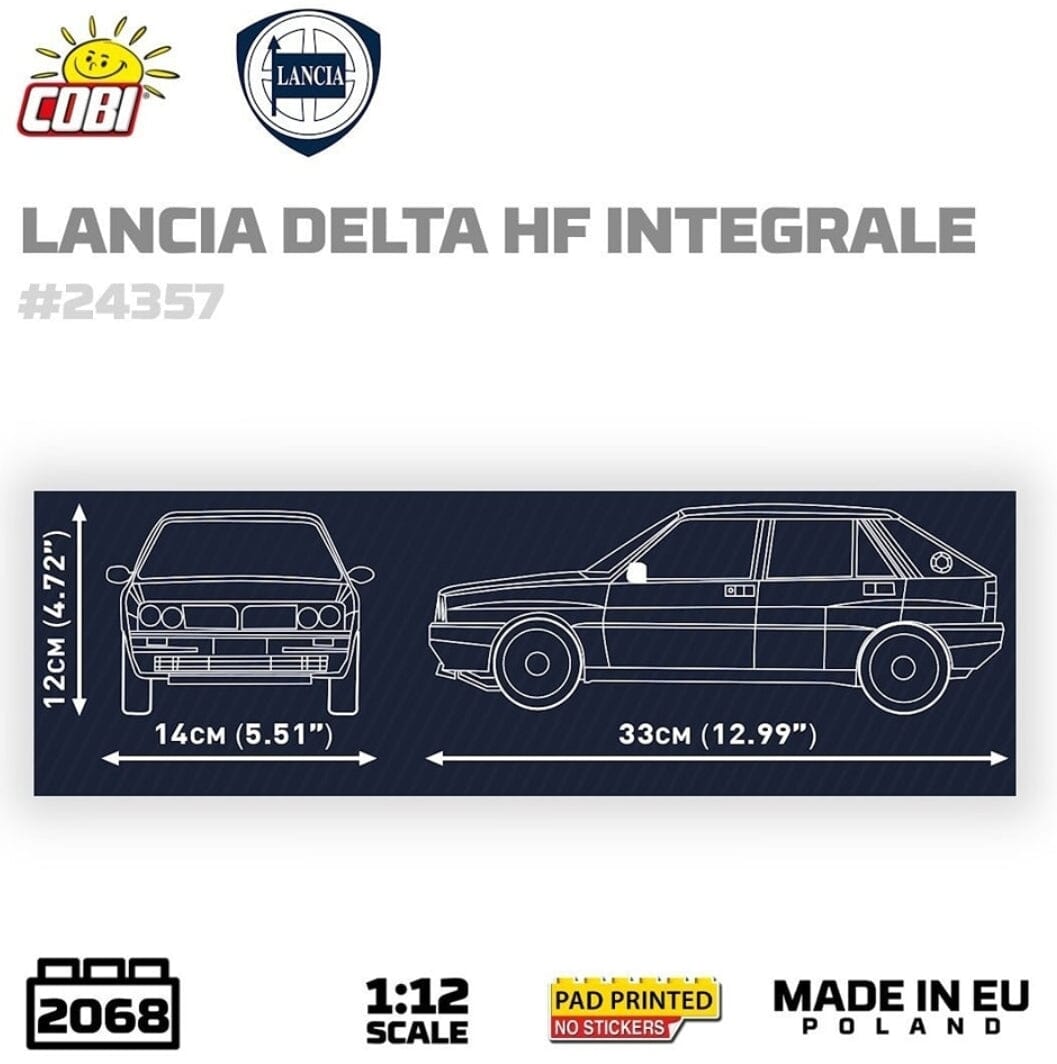 COBI Lancia Delta HF Intg. brick model car - COBI 24357 - 2068 bricks