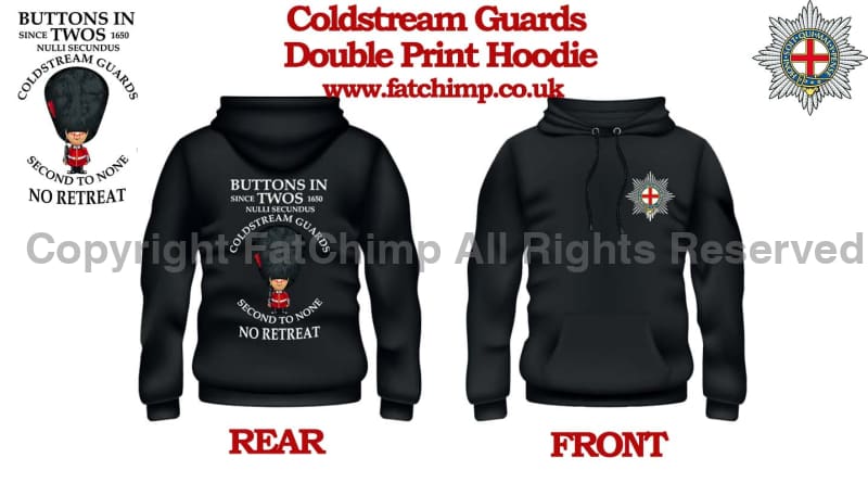 Coldstream Guards Buttons In Two's Double Side Printed Hoodie