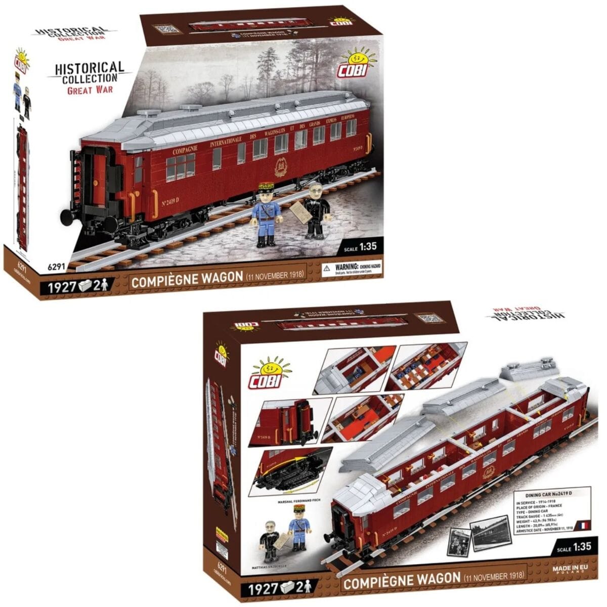 Compiegne wagon brick model 1918