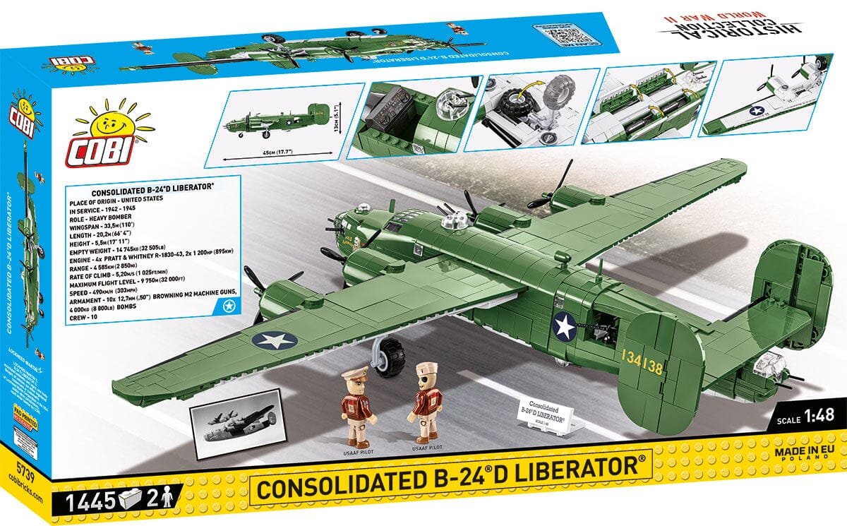 Consolidated B-24 D Liberator brick plane model - COBI 5739 - 1445 bricks