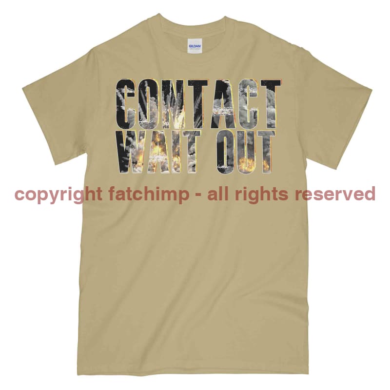 Contact Wait Out Military Printed T-Shirt