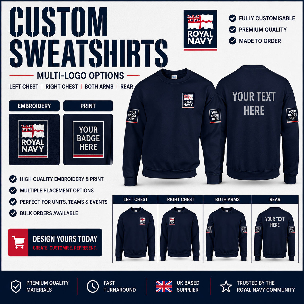 Royal Navy Units Heavy Blend Sweatshirt