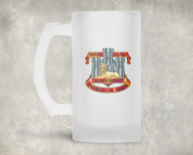 Devonshire & Dorset Regiment Crest - Frosted Stein
