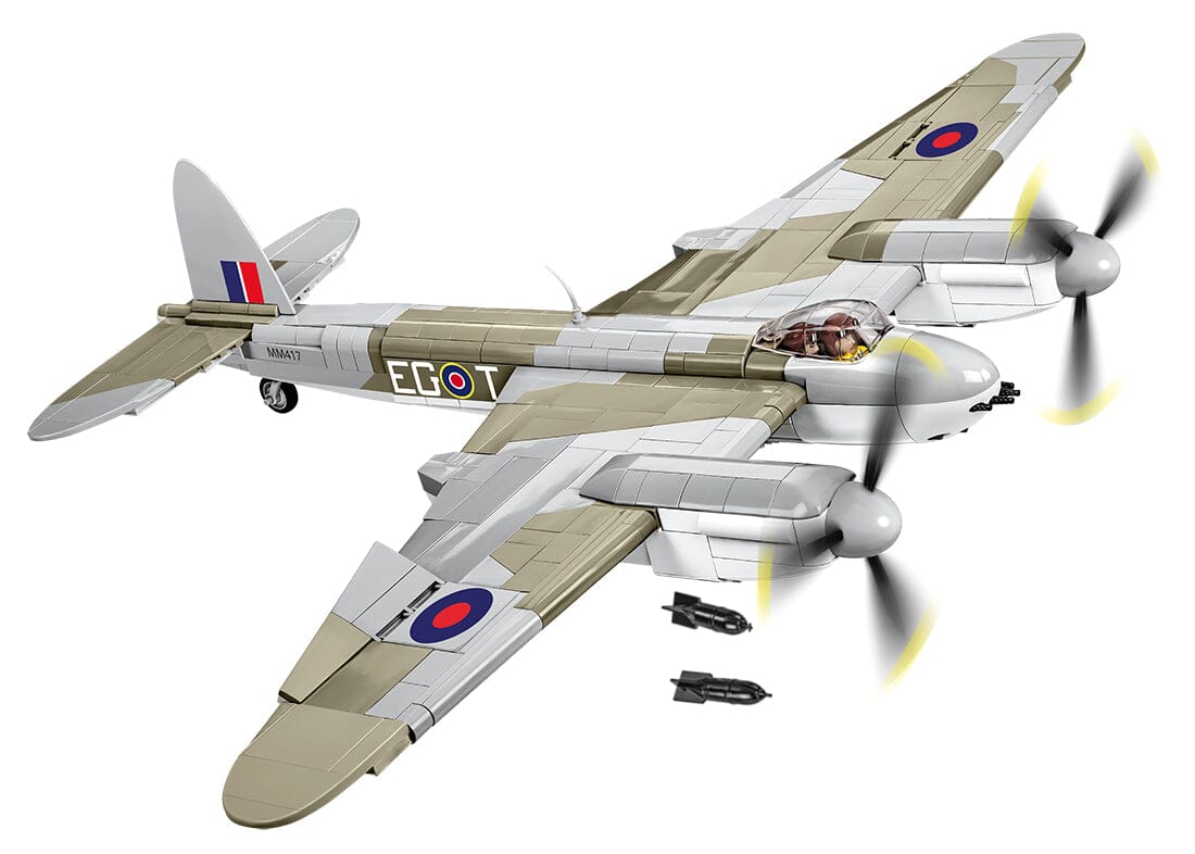 De Havilland DH-98 Mosquito brick plane model - COBI 5735 - 710 bricks