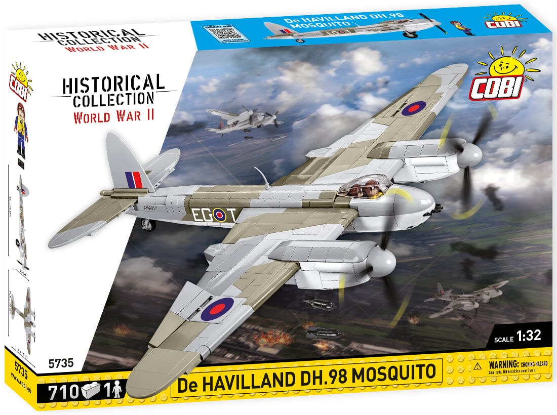 De Havilland DH-98 Mosquito brick plane model - COBI 5735 - 710 bricks