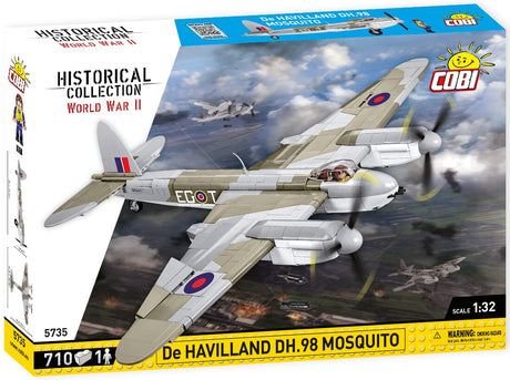De Havilland DH-98 Mosquito brick plane model - COBI 5735 - 710 bricks