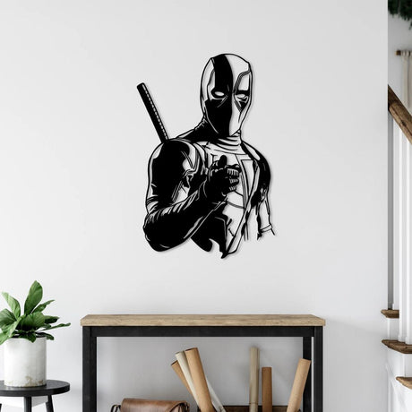 Deadpool Metal Wall Art Marvel Superhero Decorative Wall Sculpture