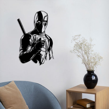 Deadpool Metal Wall Art Marvel Superhero Decorative Wall Sculpture